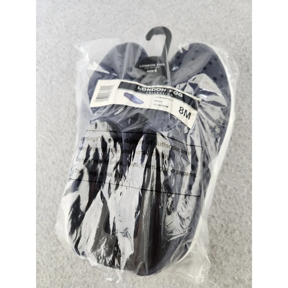 London Fog LFM-Bately Navy‎ Blue CL30292M Perforated Athletic Casual Size 8 Mens